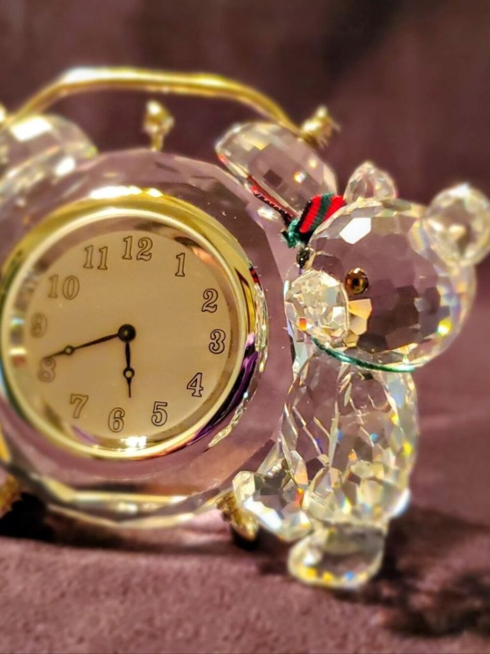 Swarovski Kris Bear Table Clock